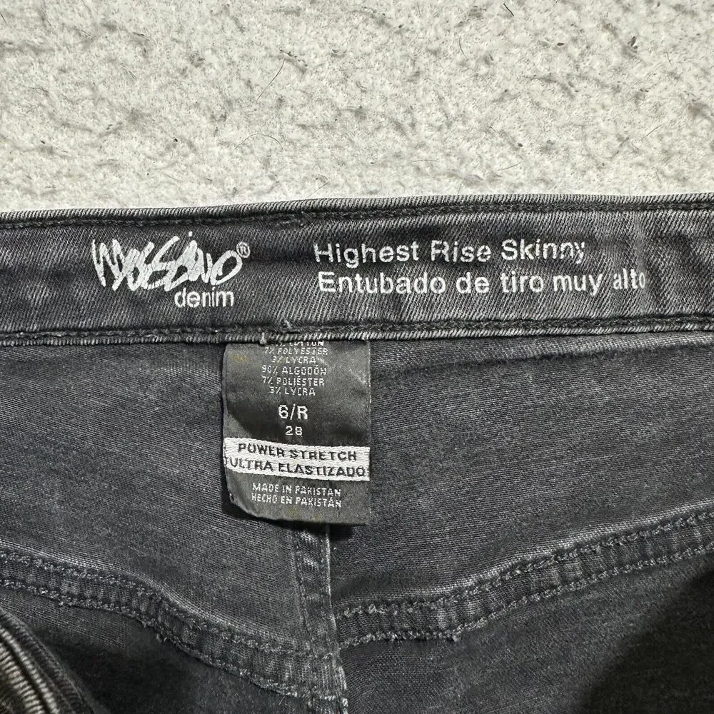 Mossimo Denim Women's 6 (28x27) Regular Highest Rise Skinny Jeans Power Stretch - Picture 3 of 13